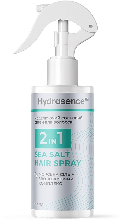 Моделирующий солевой спрей для волос 2в1 - Hydrasence Sea Salt Hair Spray 2In1