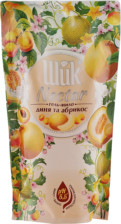 Гель-мыло жидкое "Дыня и абрикос", дой-пак - Шик Nectar — фото N1