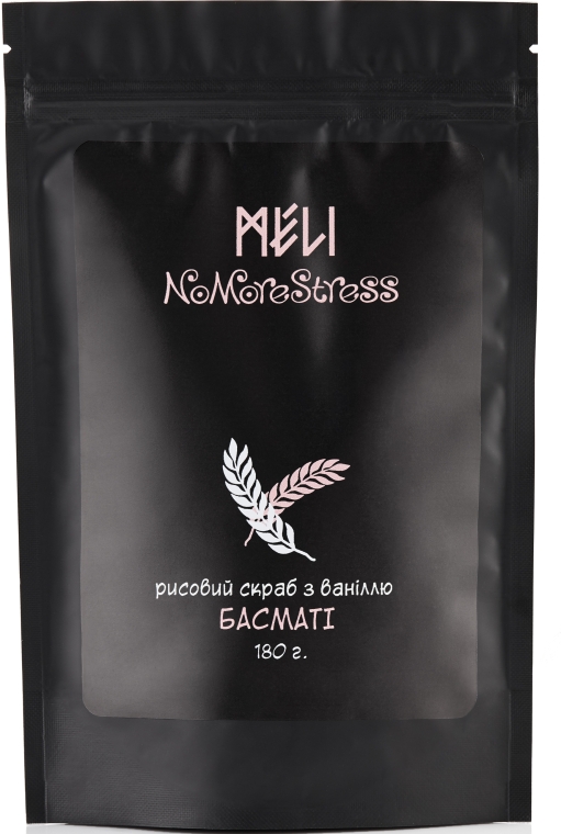 Скраб для тела мягкий рисовый "Басмати" с ванилью - Meli NoMoreStress — фото N2
