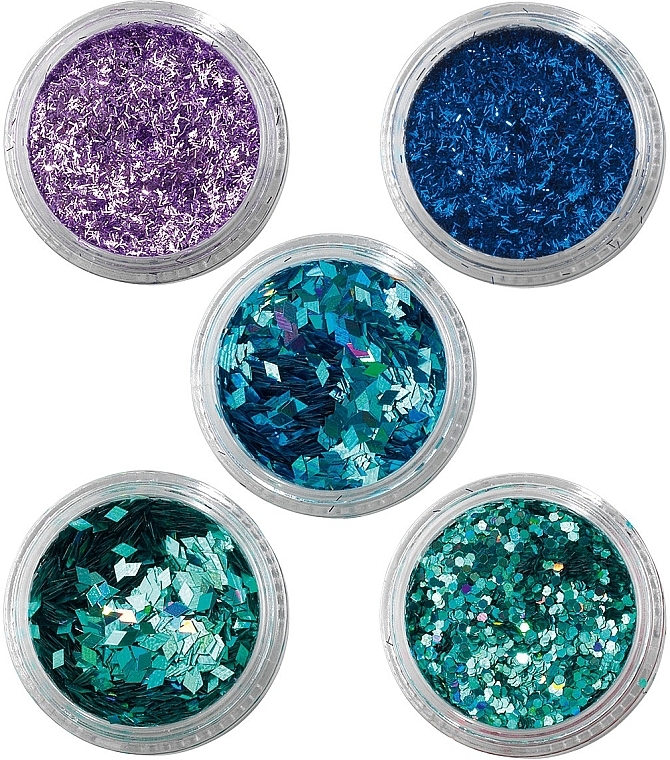 Набор глиттеров для ногтей "Fiesta", 10 шт - Peggy Sage Nail Glitter Mix — фото N2