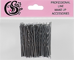 Парфумерія, косметика Невидимки для волосся хвилясті з двома кульками металеві, CS8S, 55 мм, срібло - Cosmo Shop