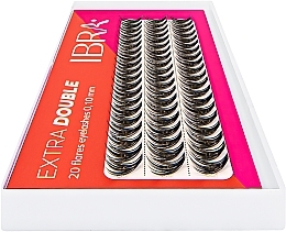 Накладные пучки C 0,1 мм, микс - Ibra Extra Double 20 Flares Eyelash Mix — фото N2