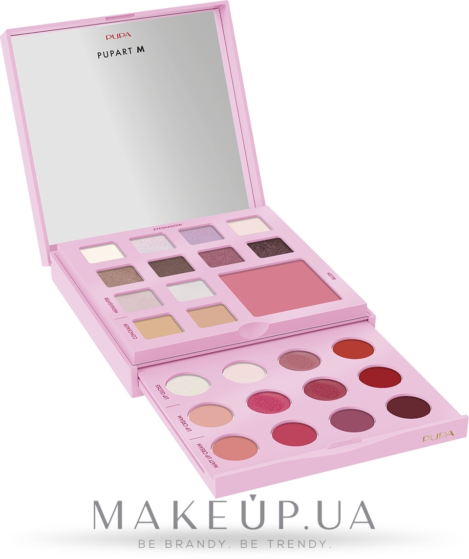 Палетка для макияжа лица, глаз и губ - Pupa Pupart M Palette 2023 — фото 002 - Pink