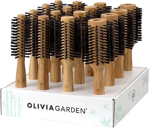Набор, 16 продуктов - Olivia Garden Bamboo Touch Boar Display — фото N1