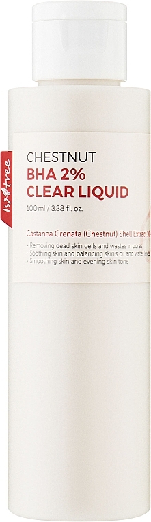Очищающий тонер с BHA-кислотой и экстрактом каштана - Isntree Chestnut BHA 2% Clear Liquid — фото N1