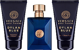 Versace Pour Homme Dylan Blue - Набор (edt/50ml + 50ash/b + 50sh/g) — фото N2