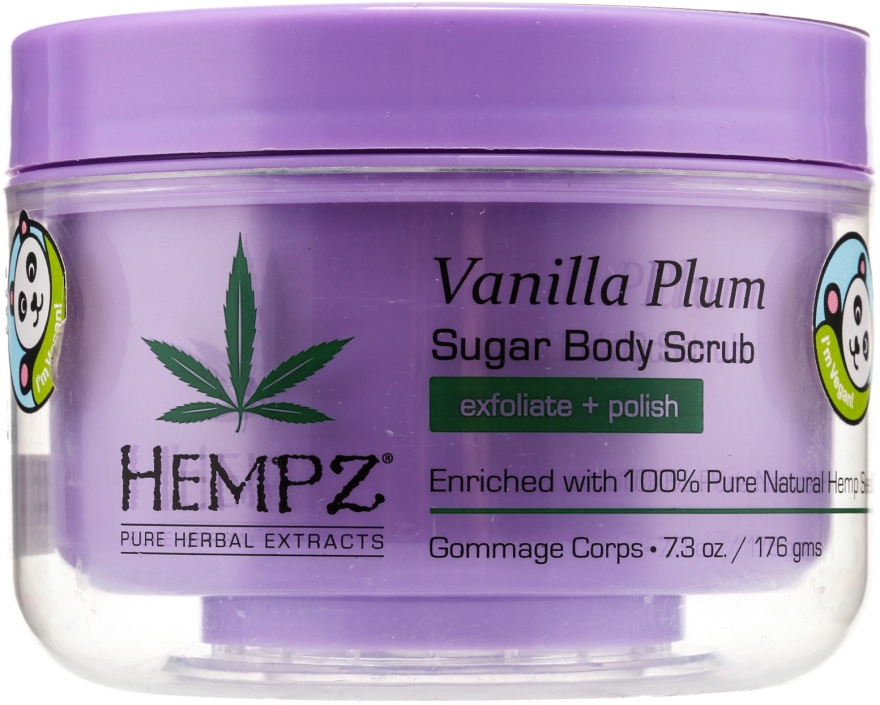 Цукровий скраб для тіла - Hempz Vanilla Plum Herbal Sugar Body Scrub