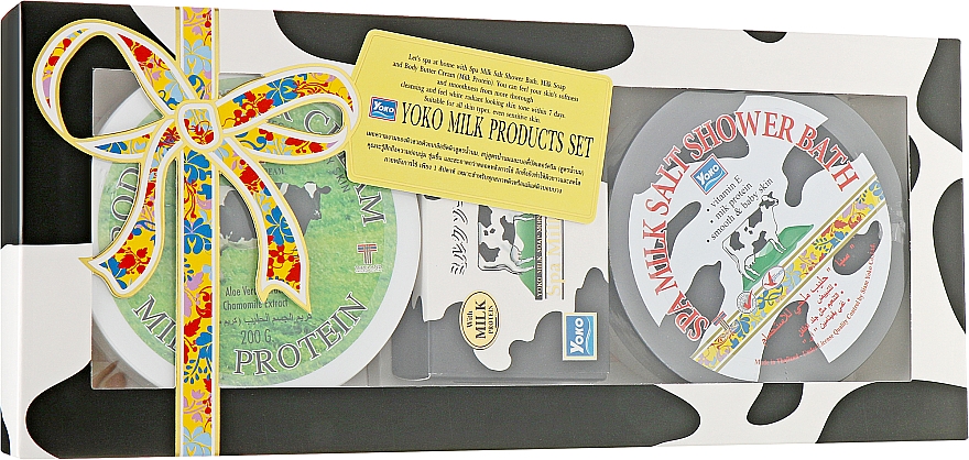 Набір косметичний - Yoko Milk Products Set (soap/90g + scr/200g + b/cr/200g) — фото N1