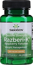 Дієтична добавка "Кетон малини", 200 мг - Swanson Double-Strength Razberi-K Raspberry Ketones — фото N1