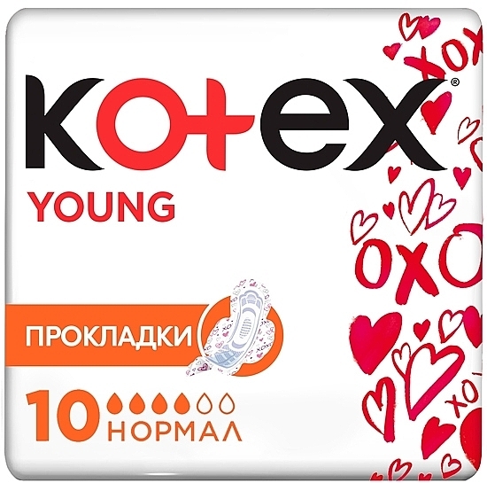 Гігієнічні прокладки, 10 шт - Kotex Young Ultra Normal