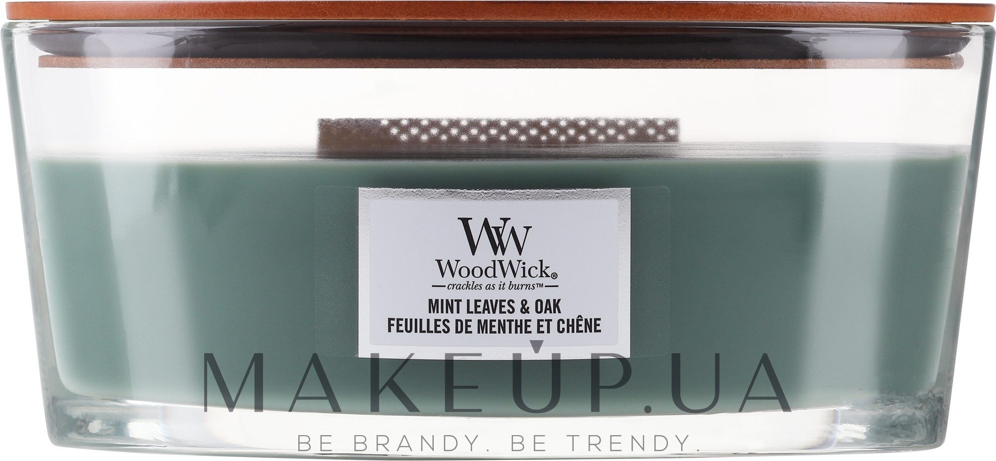 Ароматична свічка - WoodWick Ellipse Mint Leaves & Oak — фото 453.6g