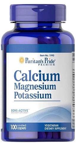 Харчова добавка "Кальцій, магній і калій" - Puritan's Pride Calcium Magnesium and Potassium — фото N1