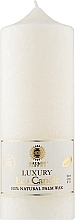 Свеча из пальмового воска колонна, белый 19,5 см - Saules Fabrika Luxury Eco Candle — фото N1