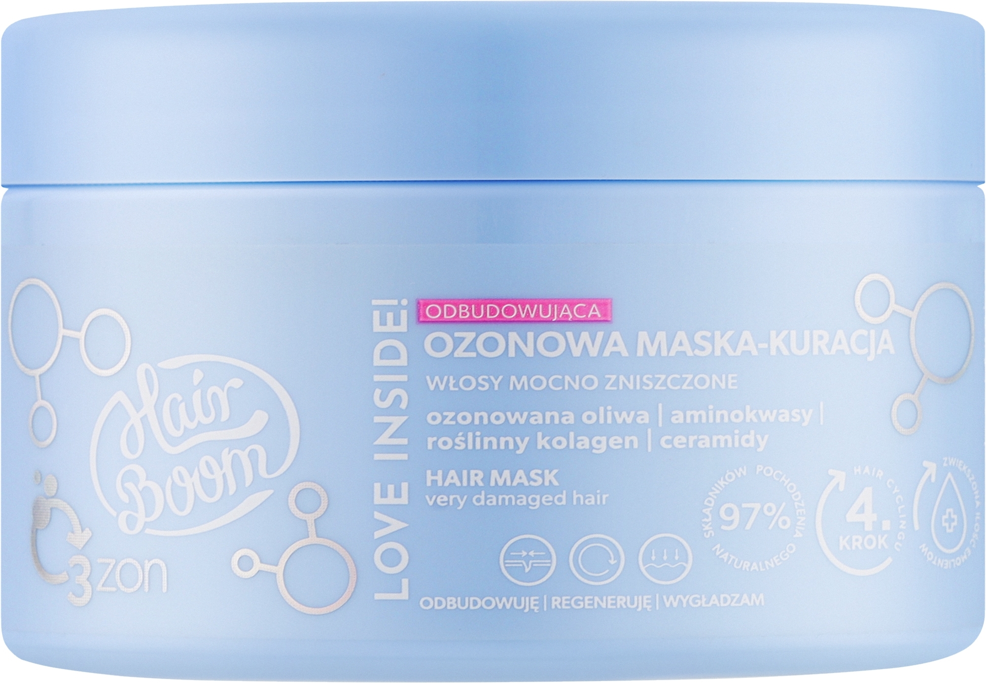 Реконструююча озонова маска-догляд - BodyBoom HairBoom O3zon — фото 225ml