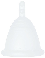 Менструальна чаша з ніжкою, розмір S, прозора - MeLuna Sport Shorty Menstrual Cup Stem — фото N1
