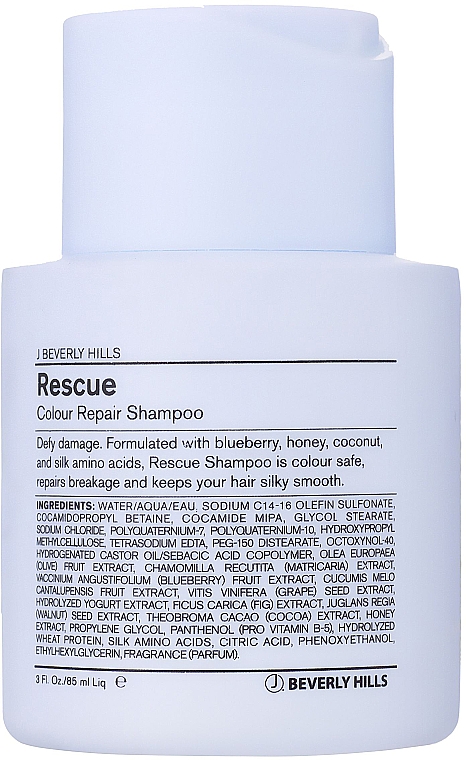Восстанавливающий шампунь для защиты цвета волос - J Beverly Hills Blue Colour Rescue Colour Repair Shampoo  — фото N2