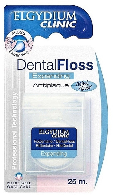 Зубная нить против зубного налета - Elgydium Clinic Dental Floss Expanding Antiplaque — фото N1