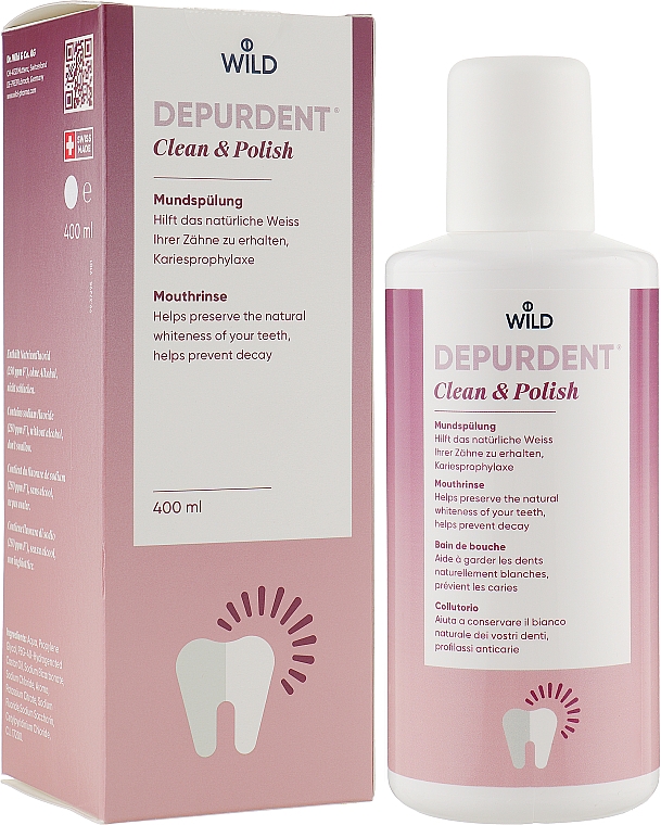 Ополіскувач для порожнини рота "Очищення і полірування" - Dr. Wild Depurdent Clean&Polish Mouthrinse — фото N3