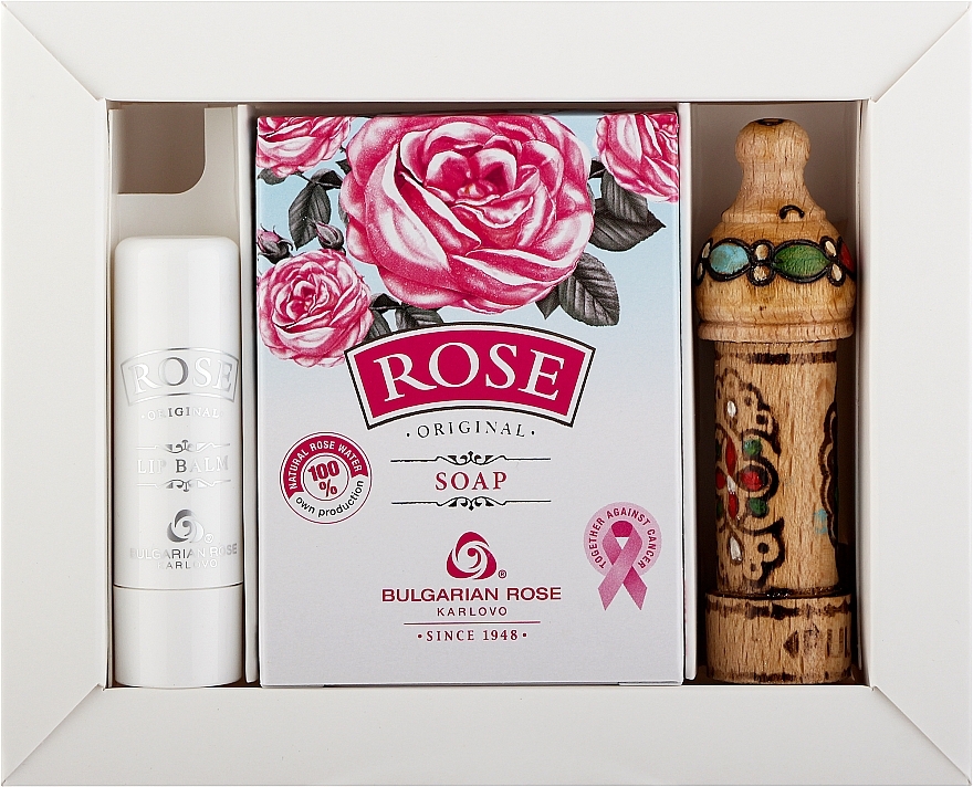 Набор - Bulgarian Rose (soap/100g + l/balm/4.5g + oil/2ml) — фото N2