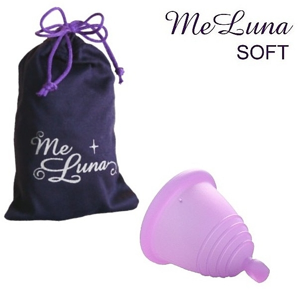 Менструальна чаша з кулькою, розмір L, рожева - MeLuna Soft Shorty Menstrual Cup Ball — фото N1