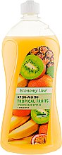 Рідке крем-мило "Тропічні фрукти", з гліцерином - Economy Line Tropical Fruits Cream Soap — фото N3