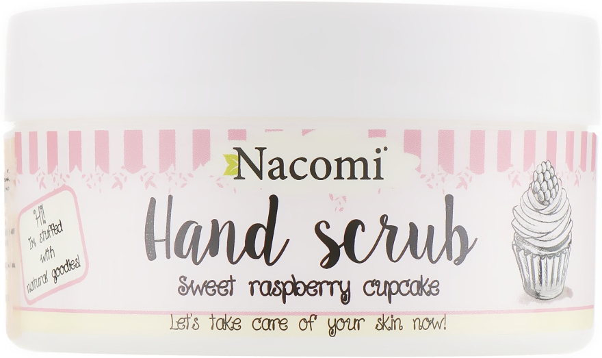 Цукровий пілінг для рук, з ароматом малини - Nacomi Sugar Hand Peeling — фото N1