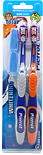 Зубна щітка жорстка, сіра + оранжева  - Pierrot Goldx2 Toothbrush Ref.345 — фото N1