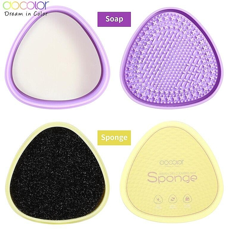 Набор для чистки кистей - Docolor Makeup Brush Cleaner Box & Wet Cleaning Soap Box — фото N6