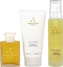 Набір - Aromatherapy Associates De-Stress And Calm Gift Set (cosmetic bag/1pc + bath and show oil/55ml + b/oil/100ml + b/gel/150ml) — фото N2