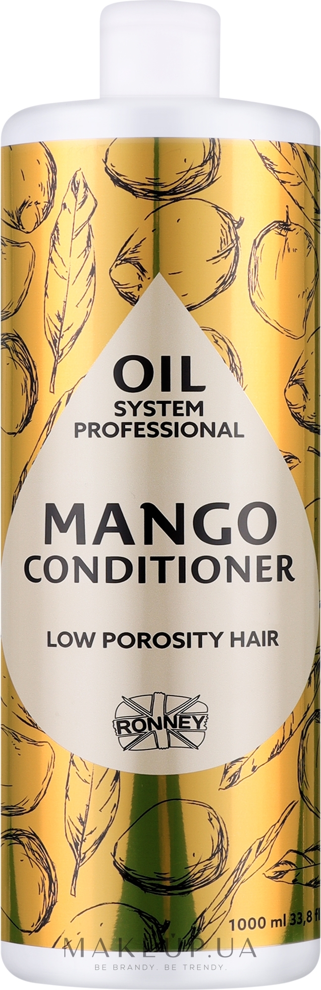Кондиціонер для низькопористого волосся з олією манго - Ronney Professional Oil System Low Porosity Hair Mango Conditioner — фото 1000ml