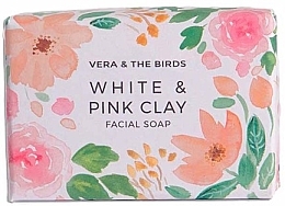 Мыло для лица с белой и розовой глиной - Vera And The Birds White & Pick Clay Facial Soap — фото N1