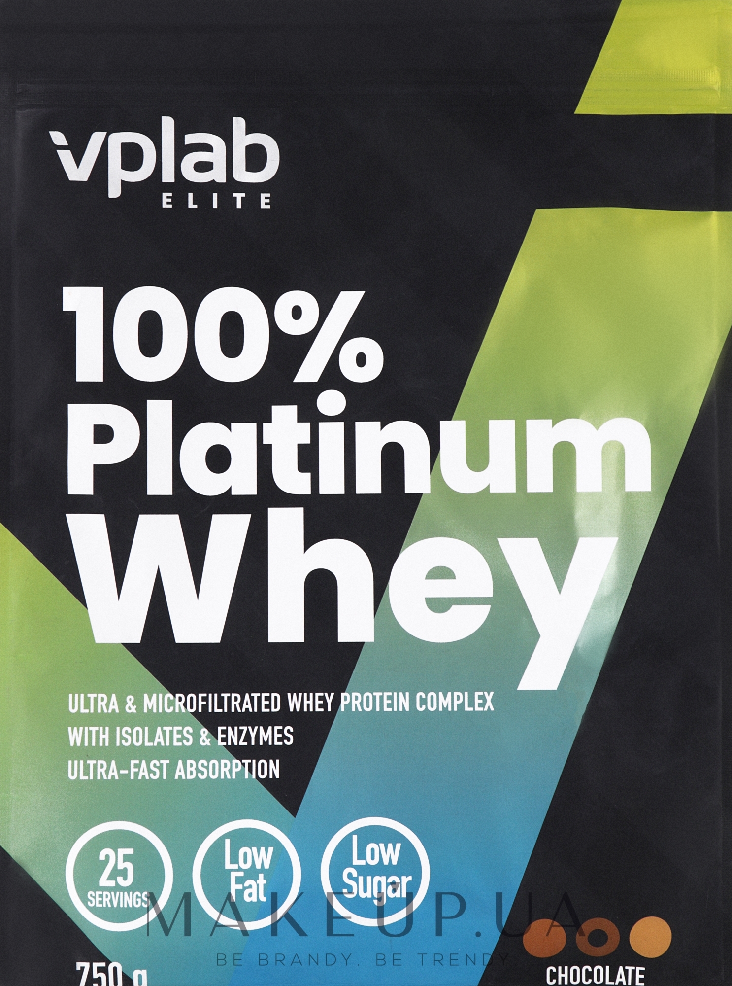 Протеин "Шоколад" - VPlab 100% Platinum Whey Chocolate — фото 750g