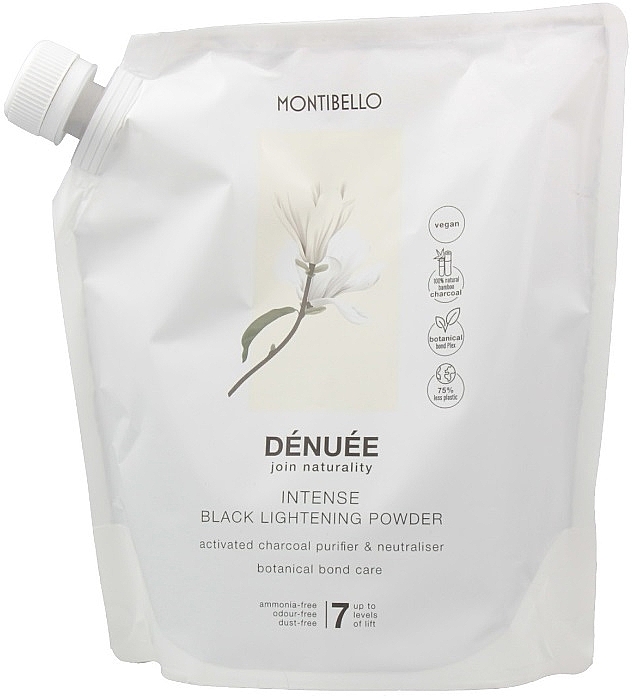Пудра для осветления волос, 7 тонов - Montibello Denuee Intense Black Lightening Powder — фото N2