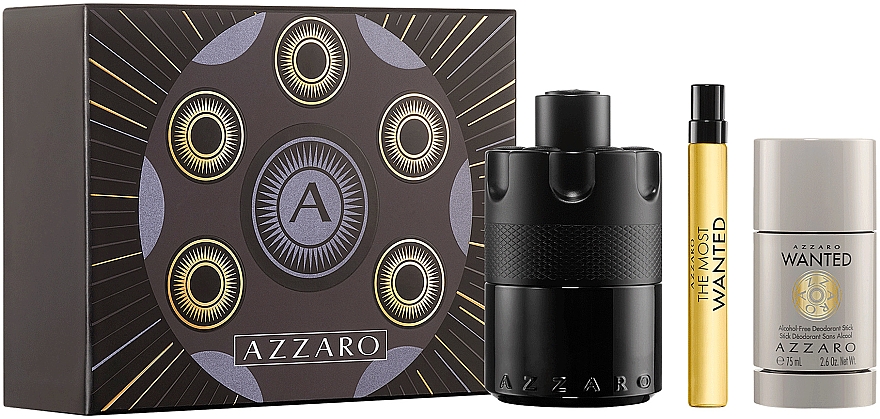 Azzaro The Most Wanted - Набор (edp/100ml + deo/75ml + edp/10ml)