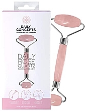 Парфумерія, косметика Ролер для масажу обличчя, рожевий кварц - Daily Concepts Daily Rose Quartz Facial Roller