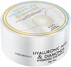 Гідрогелеві патчі для повік з гіалуроновою кислотою та алмазною пудрою - Juno Medibeau Hyaluronic Acid&Diamonds Hydrogel Eye Patch — фото N1