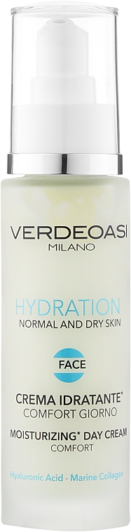 Зволожувальний денний крем для нормальної та сухої шкіри обличчя - Verdeoasi Hydration Moisturizing Day Cream Comfort — фото N1