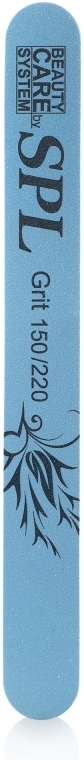 Пилка для нігтів, 150/220, CF-633, пряма, блакитна - SPL Design Nail File — фото N1