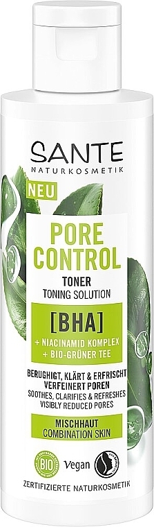 Биотоник для комбинированной кожи лица с BHA-кислотой - Sante Pore Control Tonic — фото N1