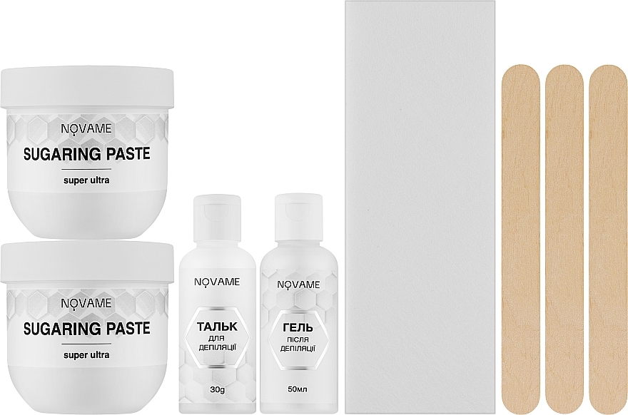 Набір для домашньго шугарингу, 6 продуктов - Novame Cosmetic