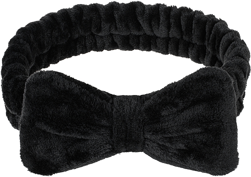 Косметическая повязка для волос, черная "Wow Bow" - MAKEUP Black Hair Band