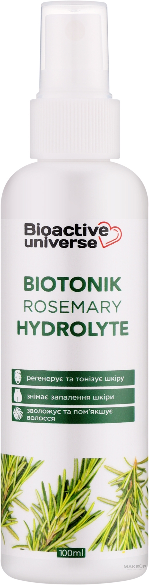 Тонік-гідролат "Розмарин" - Bioactive Universe Biotonik Hydrolyte — фото 100ml