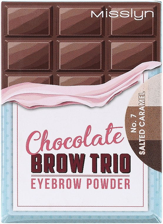 Пудра для бровей - Misslyn Chocolate Brow Trio Eyebrow Powder  — фото N2