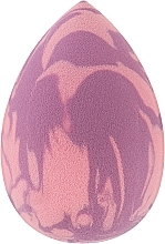 Парфумерія, косметика Спонж для макіяжу "Beauty Blender", мармуровий, 6 см, коралово-фіолетовий - Beauty LUXURY