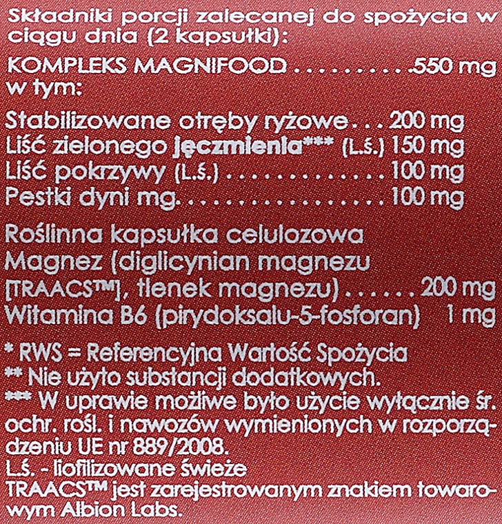 Харчова добавка - Terranova Magnesium 100Mg Complex — фото N3