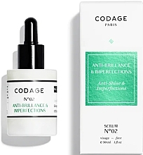 Духи, Парфюмерия, косметика Сыворотка N°02 для лица - Codage Serum N°02 Anti-Shine & Imperfections