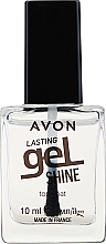 Парфумерія, косметика Безбарвне фінішне покриття для нігтів - Avon Lasting Gel Shine Top Coat