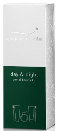 Набір для відновлення й відбілювання зубів "День і ніч" - Swiss Smile Day & Night Dental Beauty Kit (toothpast/75ml + toothbrush/1шт + toothpast/75ml + toothbrush/1шт + dental tape/1шт) — фото N2