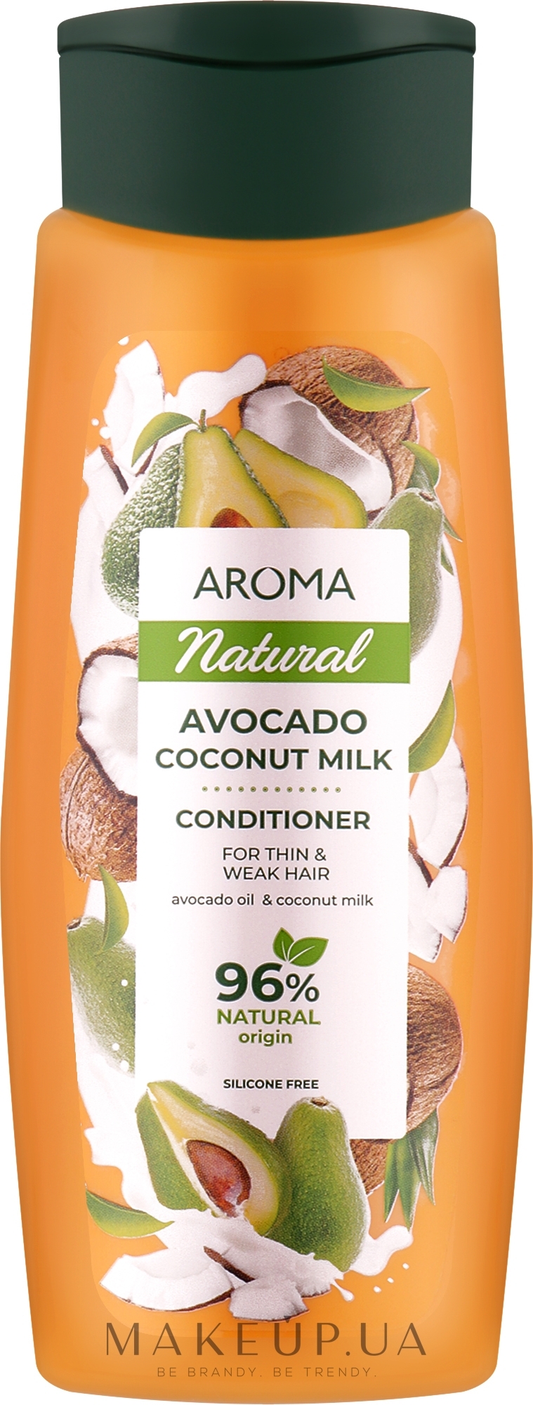 Кондиціонер "Авокадо та кокосове молоко" для тонкого та ослабленого волосся - Aroma Natural Conditioner,Avocado Coconut Milk For Thin & Weak Hair — фото 400ml