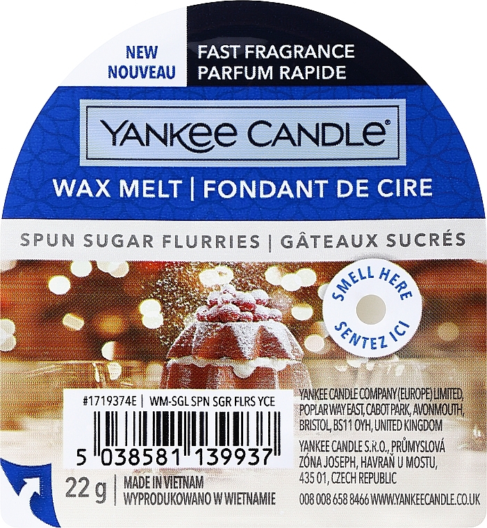 Ароматический воск - Yankee Candle Spun Sugar Flurries Wax Melt — фото N1